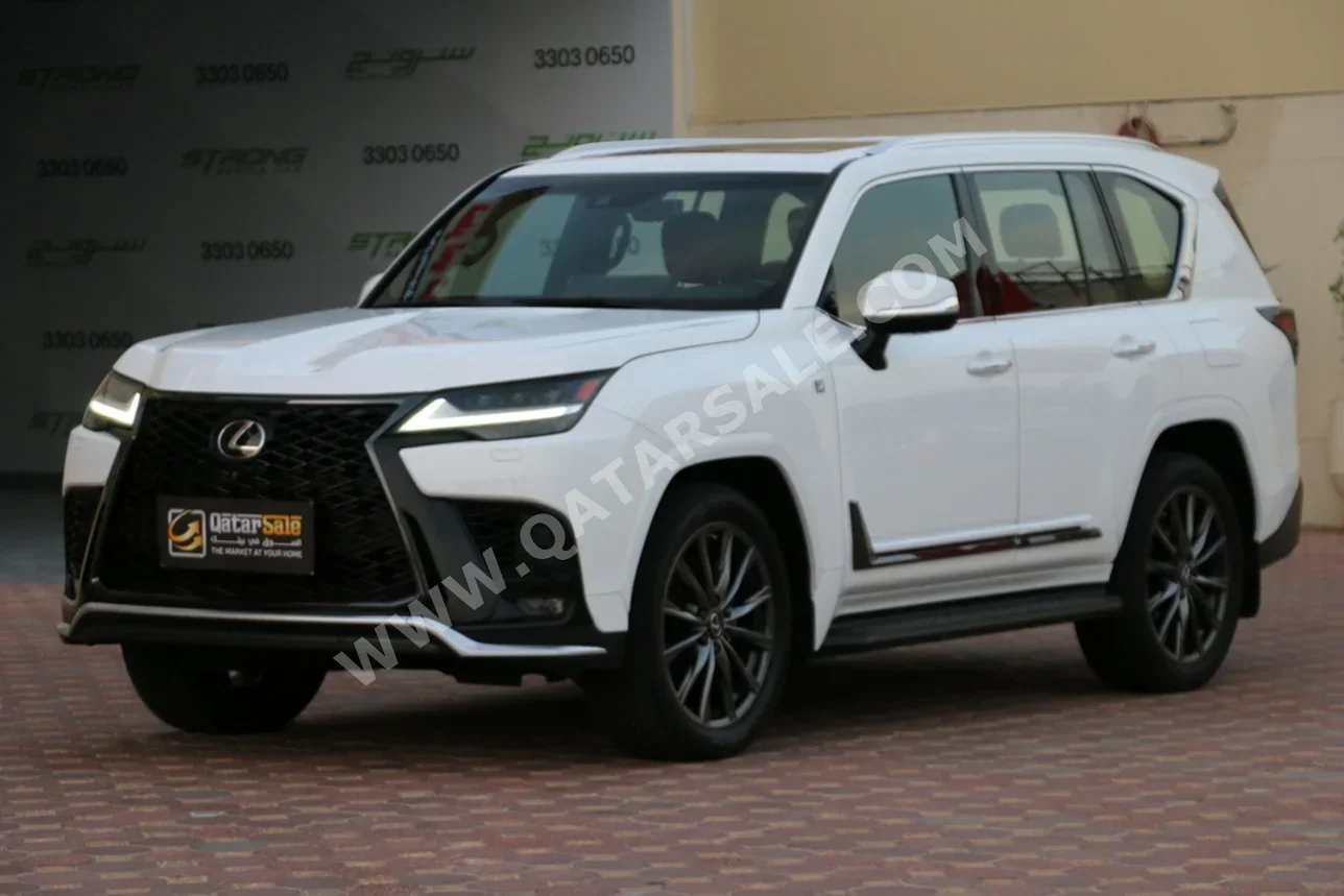 Lexus  LX  600 F Sport  2023  Automatic  60,000 Km  6 Cylinder  Four Wheel Drive (4WD)  SUV  White  With Warranty