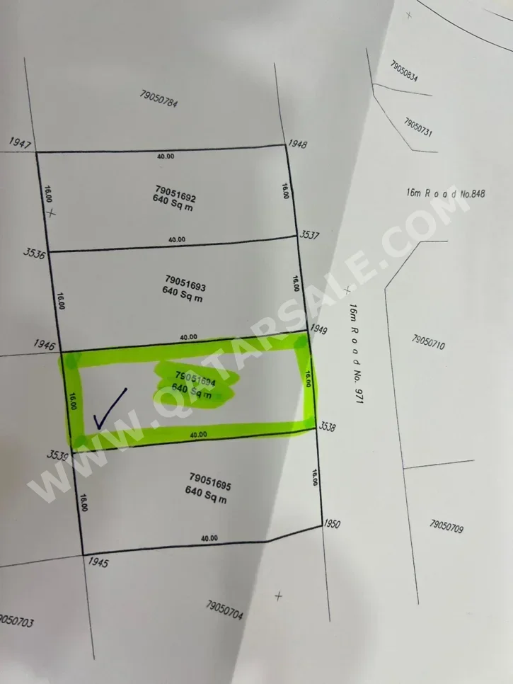 Lands For Sale  in Al Rayyan  - Muaither  -Area Size 3,390 Square Meter