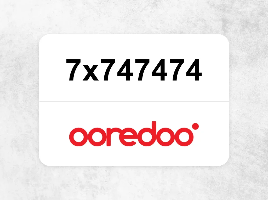 Ooredoo Mobile Phone 7x747474