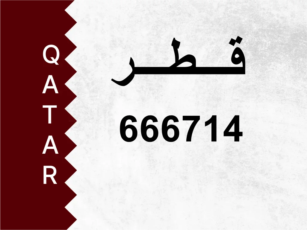 Private Plate  666714  Special Number
