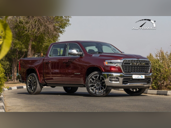 دودج  رام  لونغ هورن  2026  اوتوماتيك  0 كم  6 سلندر  دفع رباعي  بيكب  أحمر  تحت الضمان