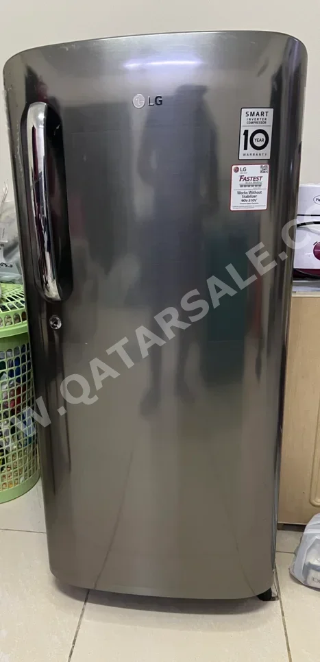 ال جي  ثلاجة تقليدية  - فضي