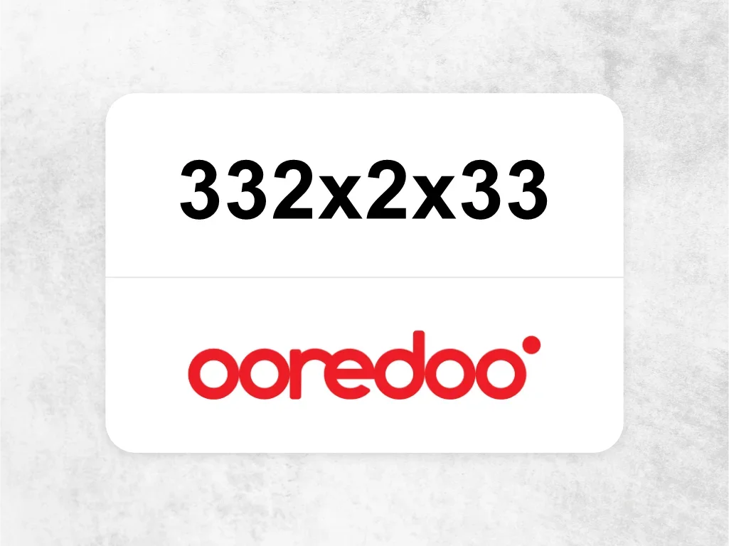Ooredoo Mobile Phone  ‏332x2x33