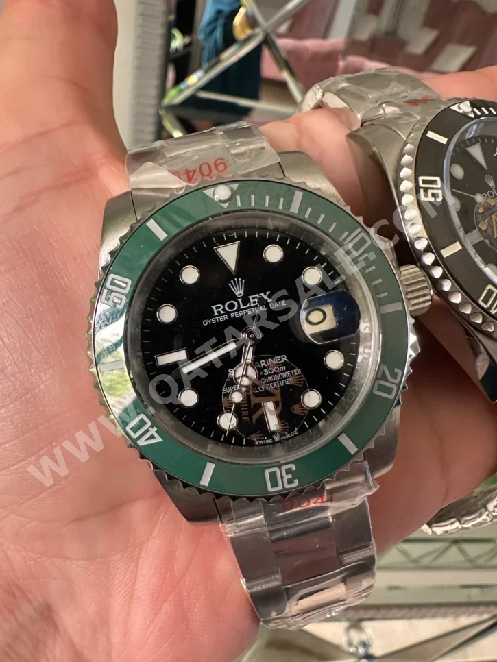 ساعات - رولكس  - ساعات ميكانيكية  - أخضر  - ساعات رجالي