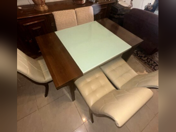 Dining Table with Chairs  - Brown