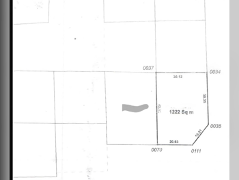 اراضي للبيع  في الريان  - اللقطة  -المساحة 1,222 متر مربع