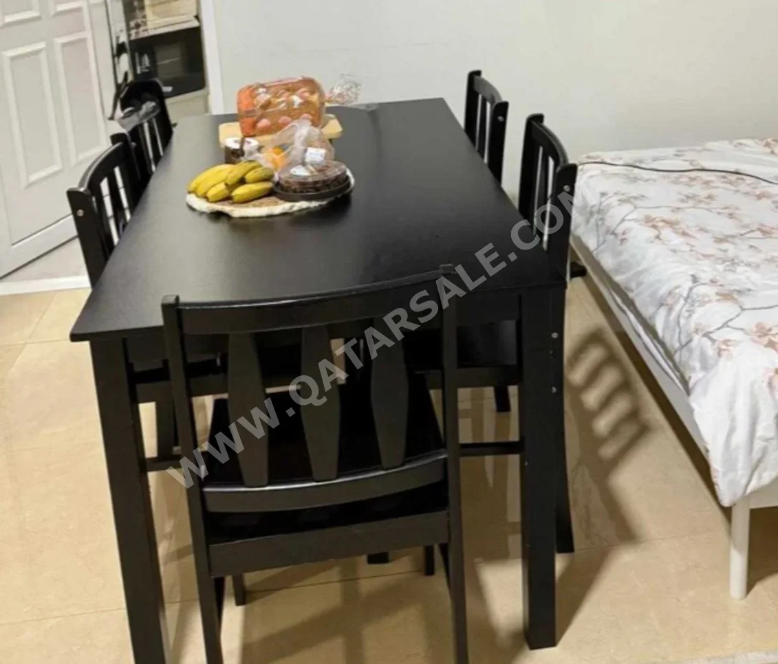 Dining Table with Chairs  - Black