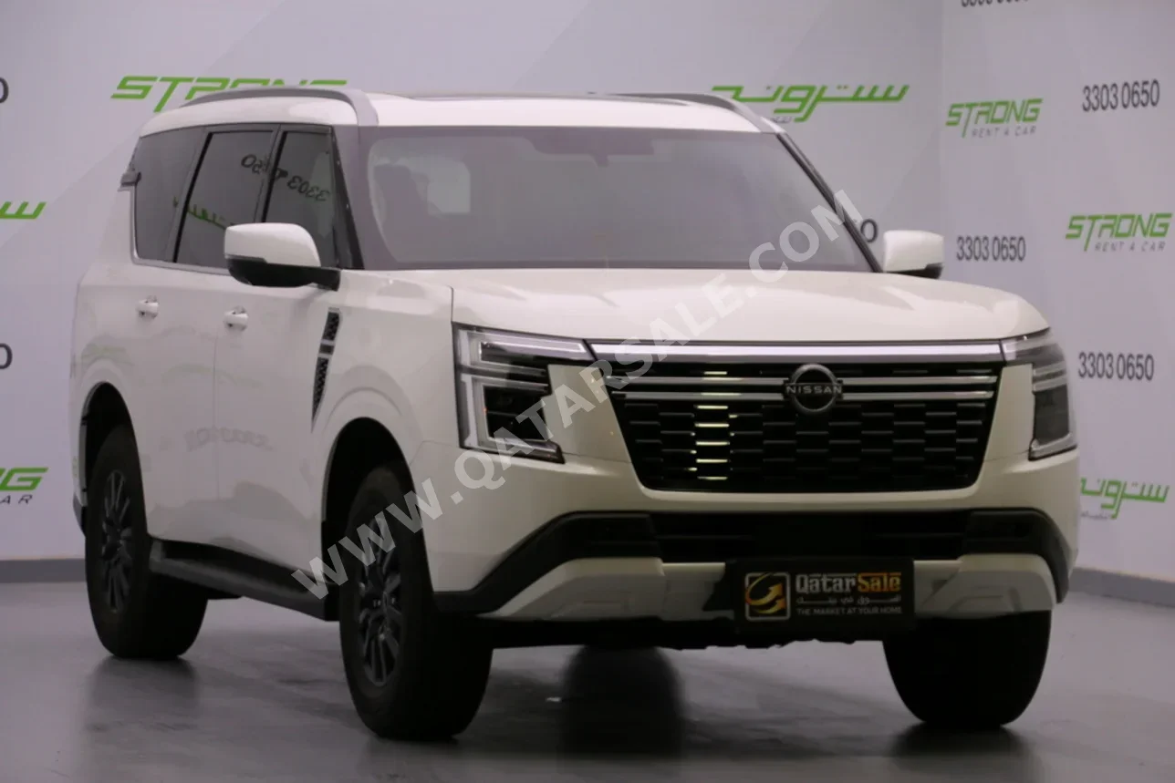 نيسان  باترول  تيتانيوم  2025  اوتوماتيك  20,000 كم  6 سلندر  دفع رباعي  اس يو في  أبيض لؤلؤي  تحت الضمان