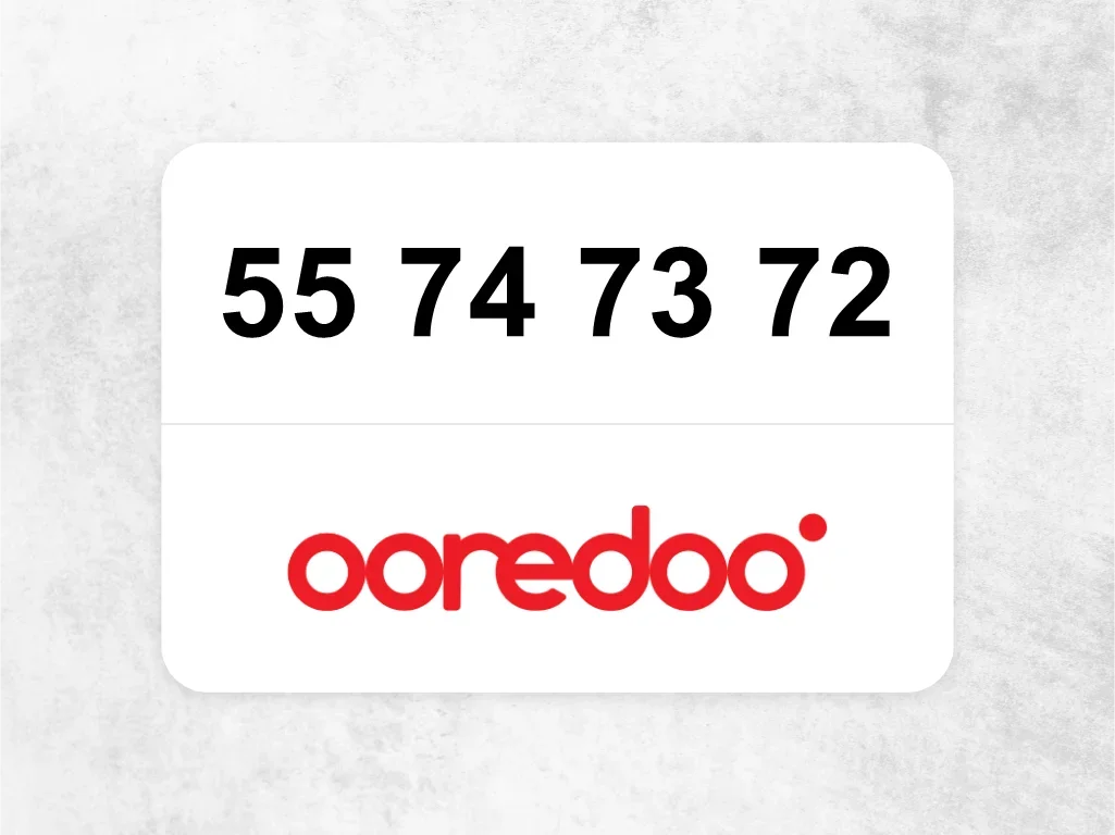 Ooredoo Mobile Phone  55 74 73 72
