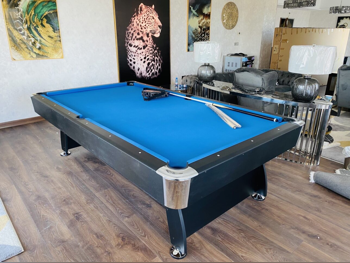 Black and Blue  Billiard Table
