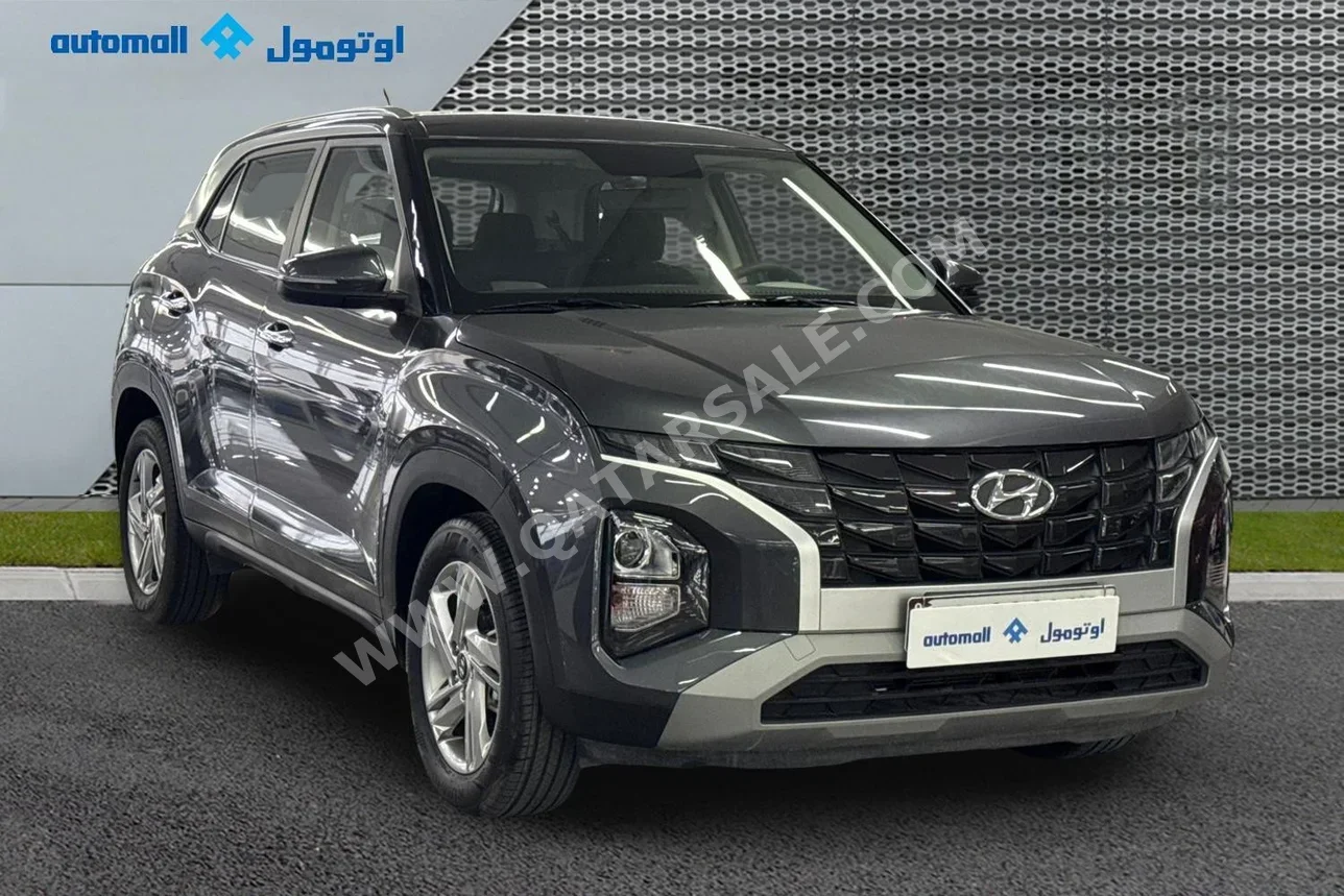 هيونداي  كريتا  2025  اوتوماتيك  23,058 كم  4 سلندر  سحب امامي  اس يو في  رمادي  تحت الضمان