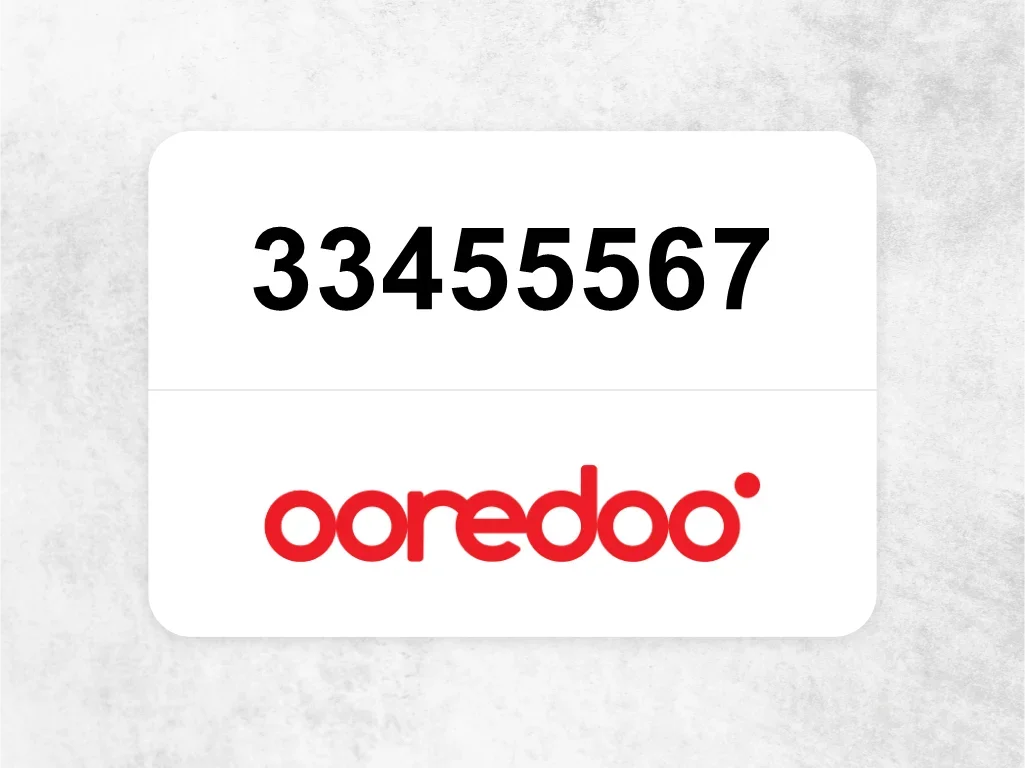 Ooredoo Mobile Phone  33455567