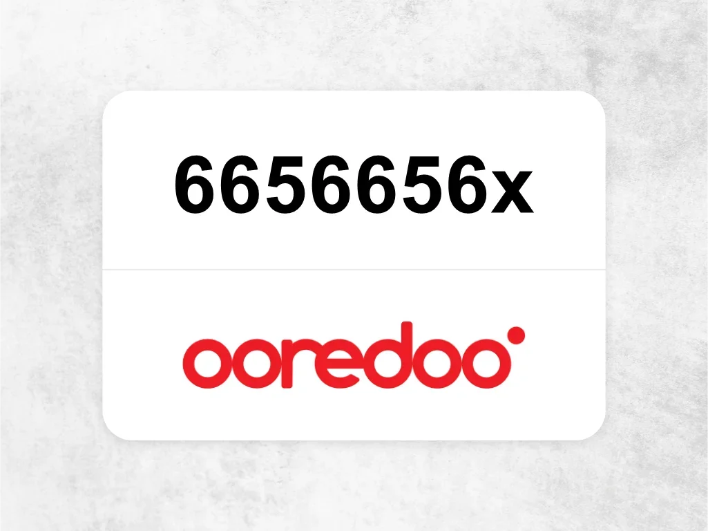 Ooredoo Mobile Phone  ‏6656656x
