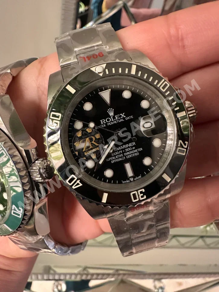 ساعات - رولكس  - ساعات ميكانيكية  - أسود  - ساعات رجالي