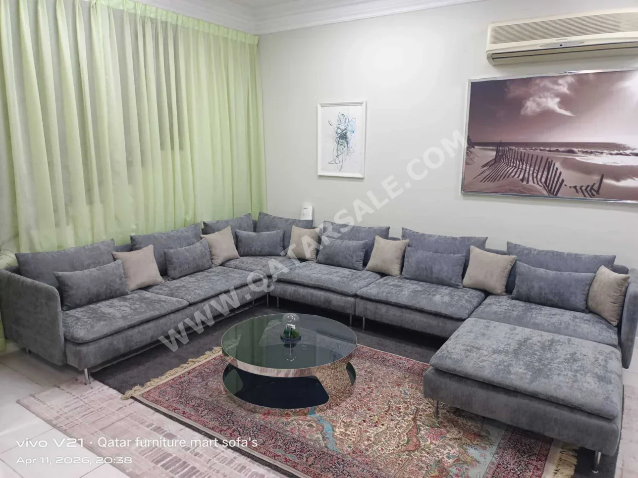 Sofas, Couches & Chairs Corner Sofas  - Fabric  - Gray