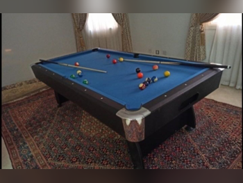 Black and Blue  Billiard Table