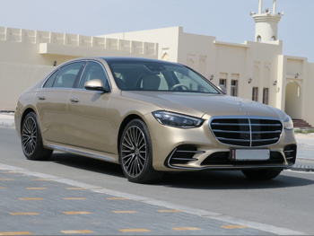Mercedes-Benz  S-Class  450  2023  Automatic  18,200 Km  6 Cylinder  Rear Wheel Drive (RWD)  Sedan  Gold  With Warranty