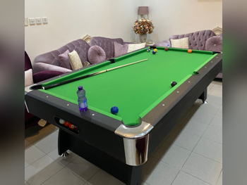 Green and Black  Billiard Table