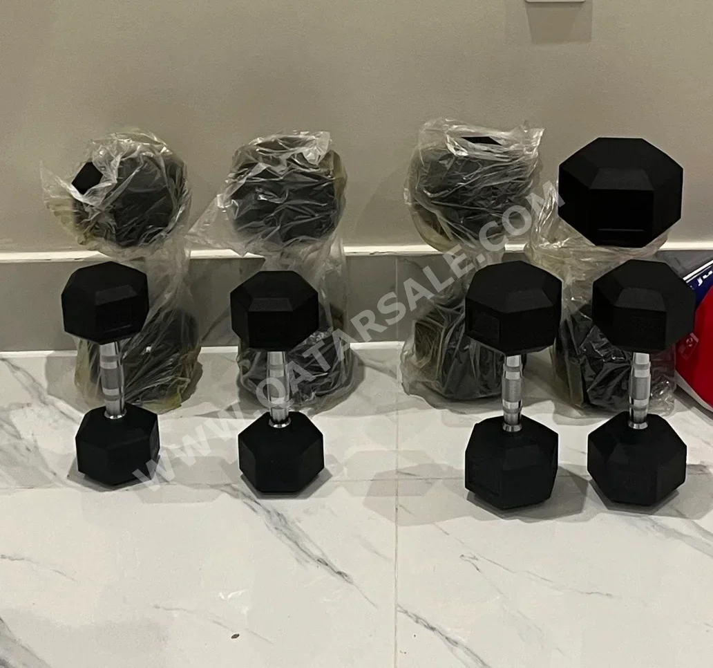 Weights - Fixed  Dumbbells  - Round  - Black