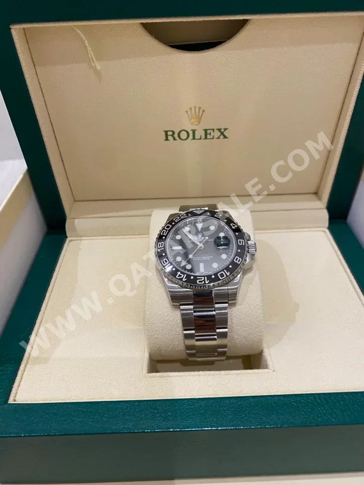 ساعات - رولكس  - متعدد ميكانيكية/ رقمية  - أسود  - ساعات رجالي