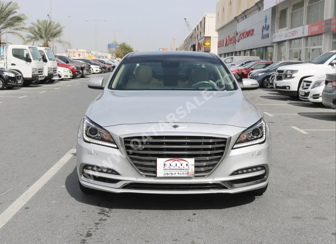 Genesis  G80  2017  Automatic  102,000 Km  6 Cylinder  Rear Wheel Drive (RWD)  Sedan  Silver