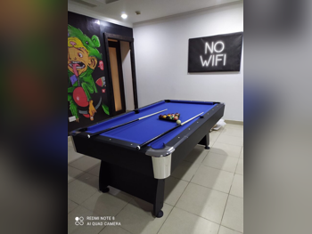 Black and Blue  Billiard Table