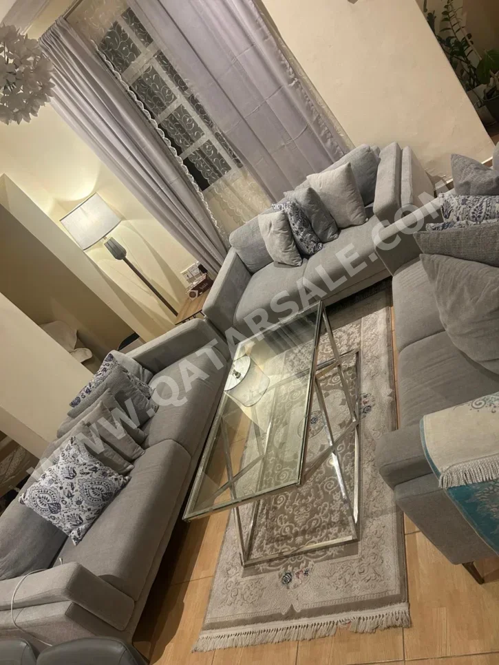 Sofas, Couches & Chairs Apollo  Arm chair set  - Fabric  - Gray  - With Table  and Side Tables  - Sofa Bed