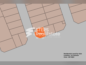 اراضي للبيع  في الدوحة  - نعيجة  -المساحة 461 متر مربع