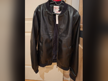 Men Clothes H&M  Imitation Leather /  Jackets  Black  Spring/Summer / Size: S