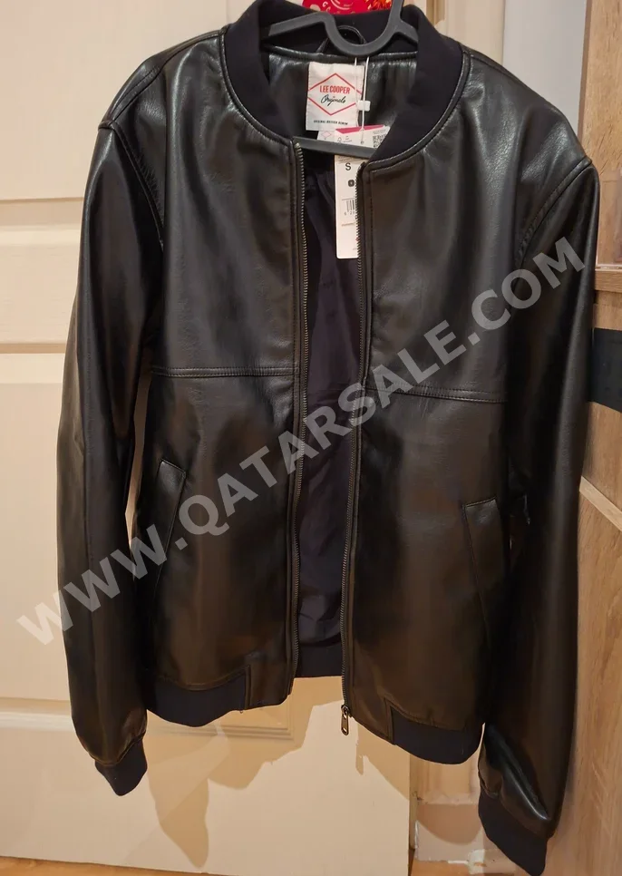 Men Clothes H&M  Imitation Leather /  Jackets  Black  Spring/Summer / Size: S
