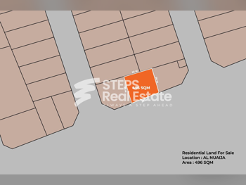 اراضي للبيع  في الدوحة  - نعيجة  -المساحة 496 متر مربع
