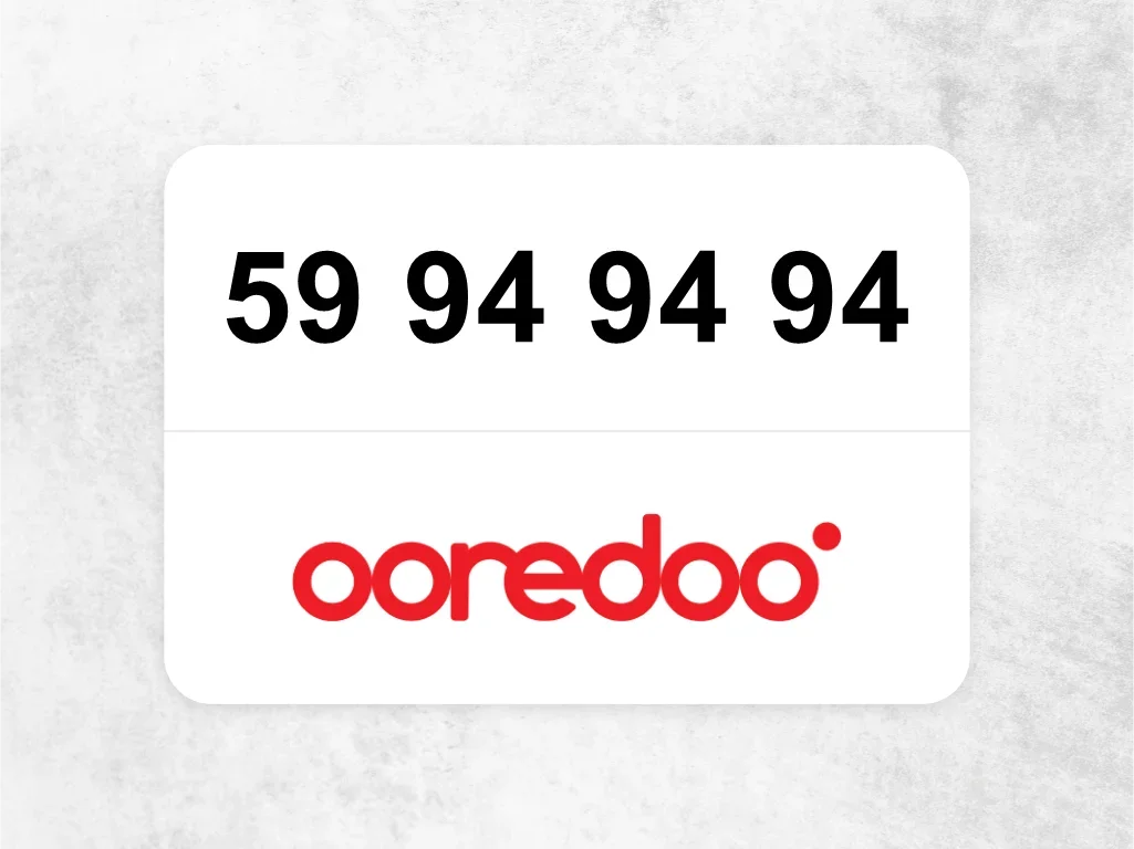 Ooredoo Mobile Phone  59 94 94 94
