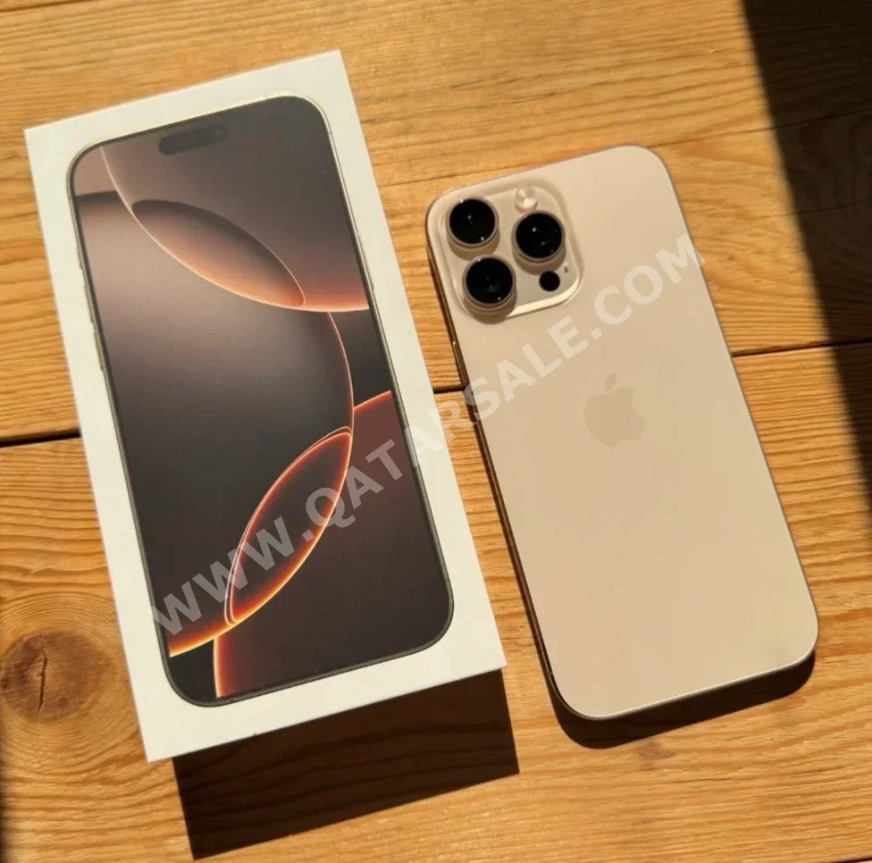 هواتف نقالة ابل  - ايفون 16  - برو ماكس  - ذهبي  - 256 جيجابايت