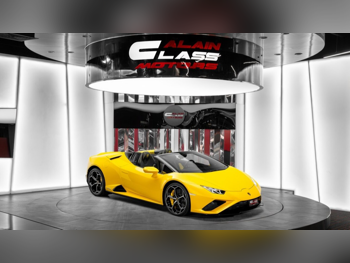 Lamborghini  Huracan  EVO  2023  Automatic  990 Km  10 Cylinder  Rear Wheel Drive (RWD)  Convertible  Yellow
