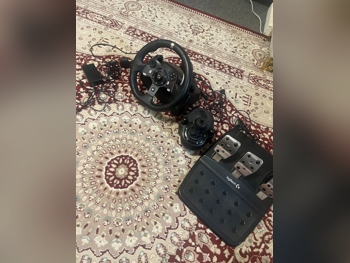 ملحقات اجهزة العاب الفيديو عجلة القيادة مع مغير السرع  - لوجيتك  - فلايت يوك سيستم  - أسود