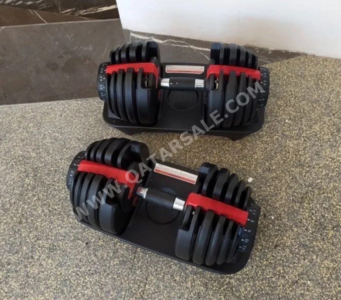 Weights - Adjustable Dumbbells  - Round  - Black
