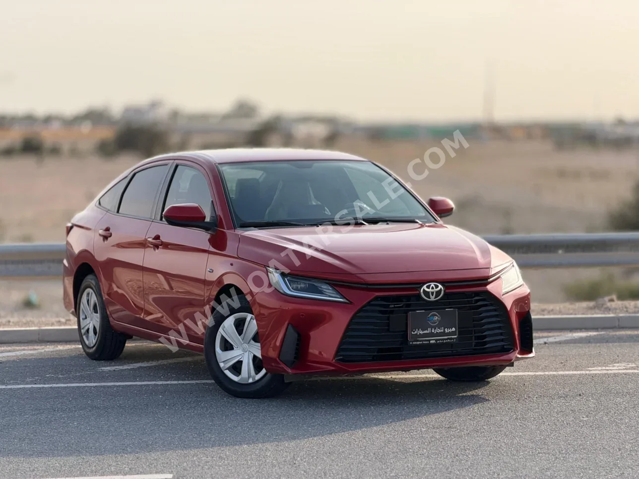 Toyota  Yaris  2024  Automatic  42,000 Km  4 Cylinder  Front Wheel Drive (FWD)  Sedan  Red