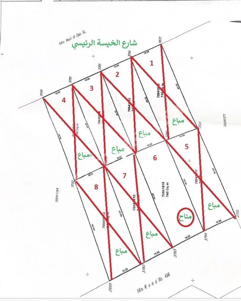 Lands For Sale  in Al Daayen  - Al Khisah  -Area Size 748 Square Meter