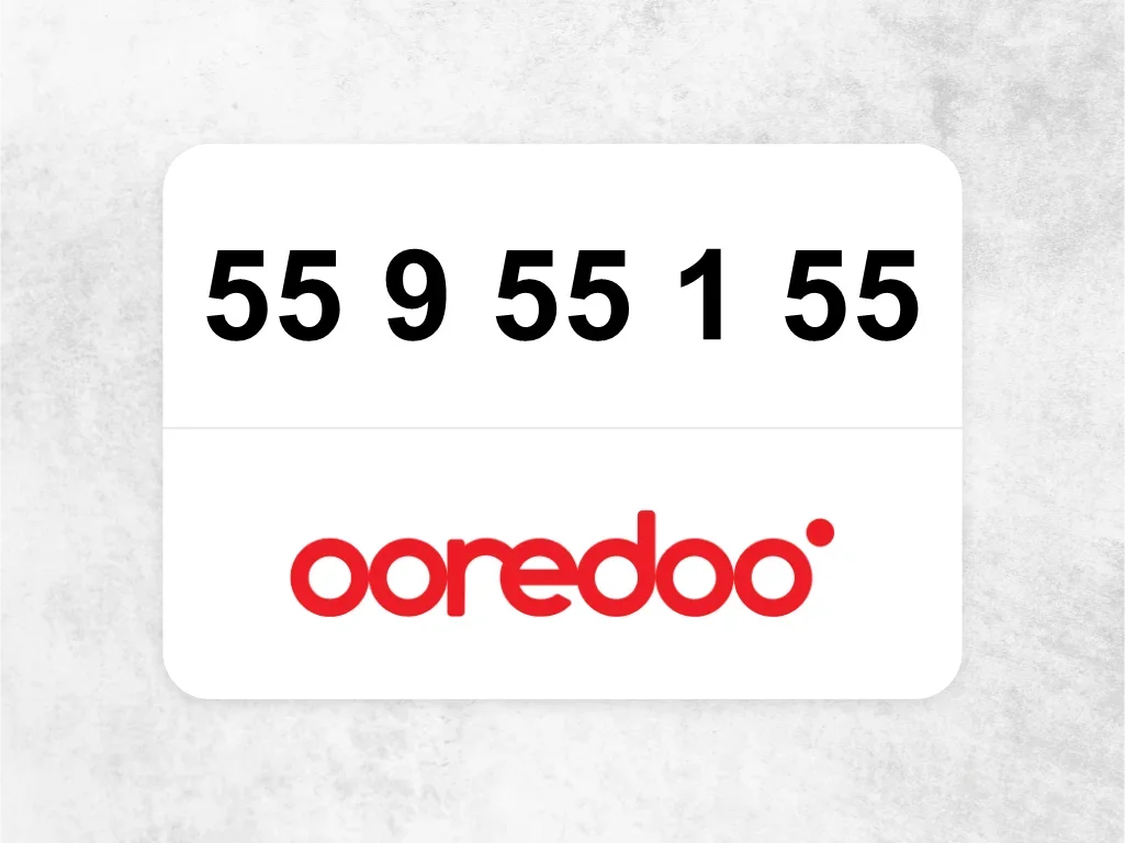 Ooredoo Mobile Phone  55 9 55 1 55