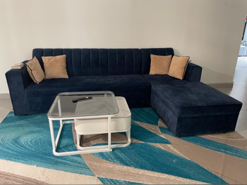 Sofas, Couches & Chairs L shape  - Blue