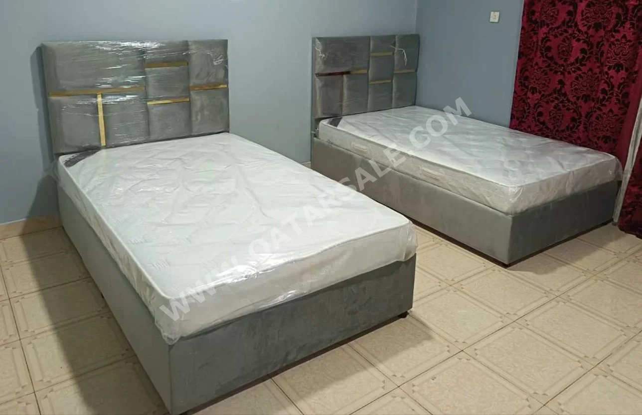 Beds - Single  - Gray  - Mattress Included