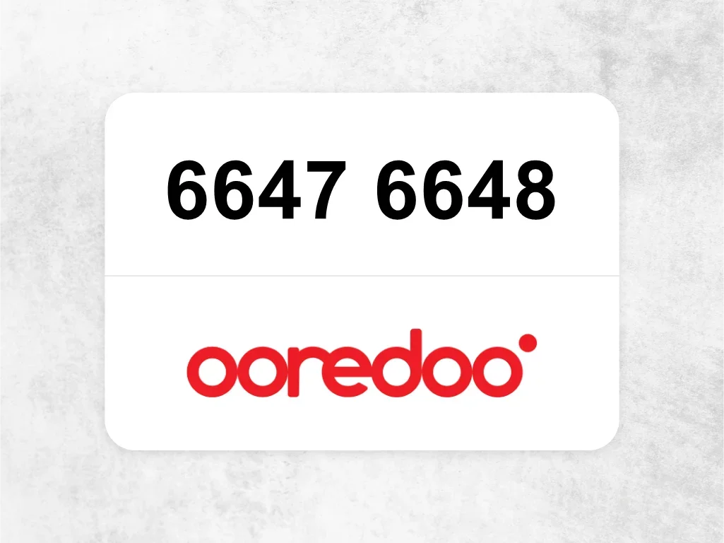 جوال اوريدو  6647 6648