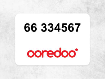 Ooredoo Mobile Phone 66 334567