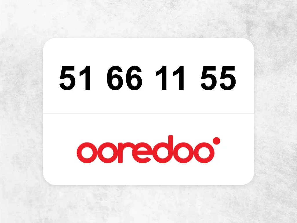 Ooredoo Mobile Phone  51 66 11 55