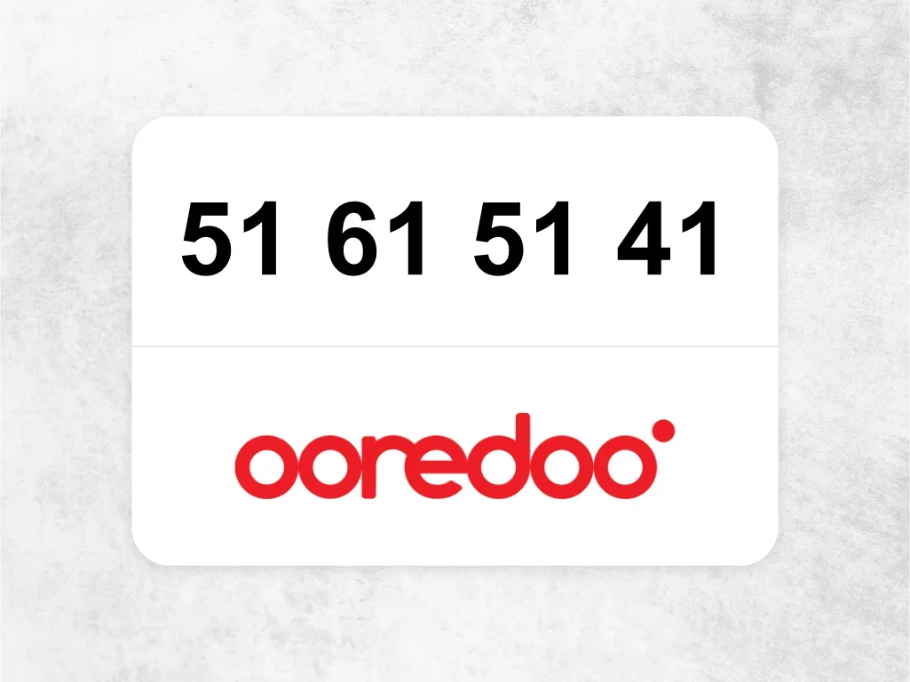 Ooredoo Mobile Phone  51 61 51 41