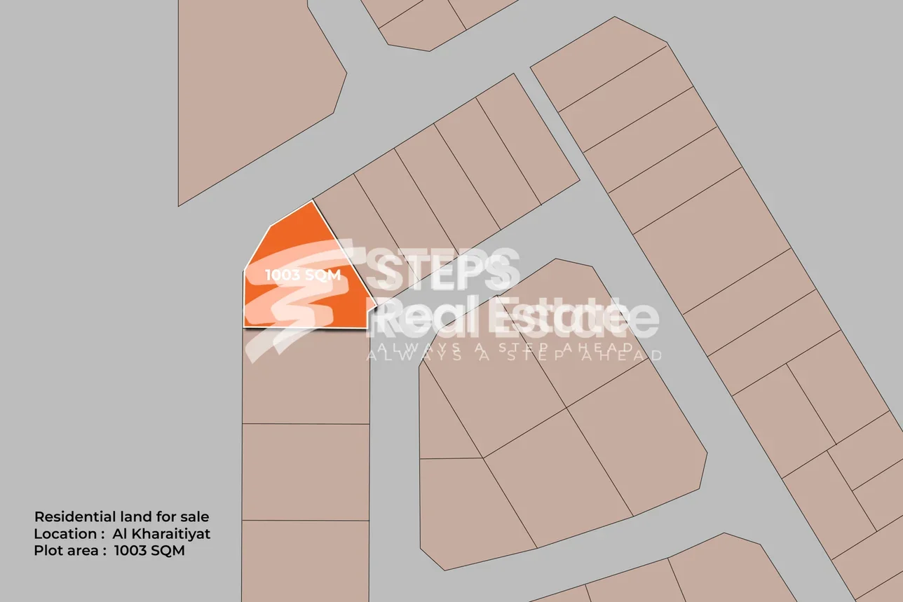 اراضي للبيع  في أم صلال  - الخريطيات  -المساحة 1,003 متر مربع
