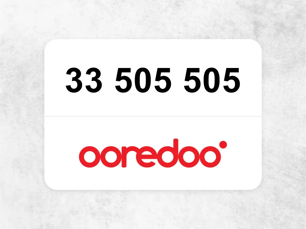Ooredoo Mobile Phone  33 505 505