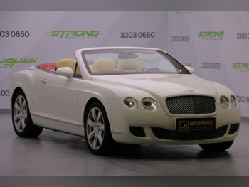 بنتلي  كونتيننتل  جي تي  2007  اوتوماتيك  39,000 كم  12 سلندر  دفع كلي مستمر  كوبيه \ سبورت  أبيض