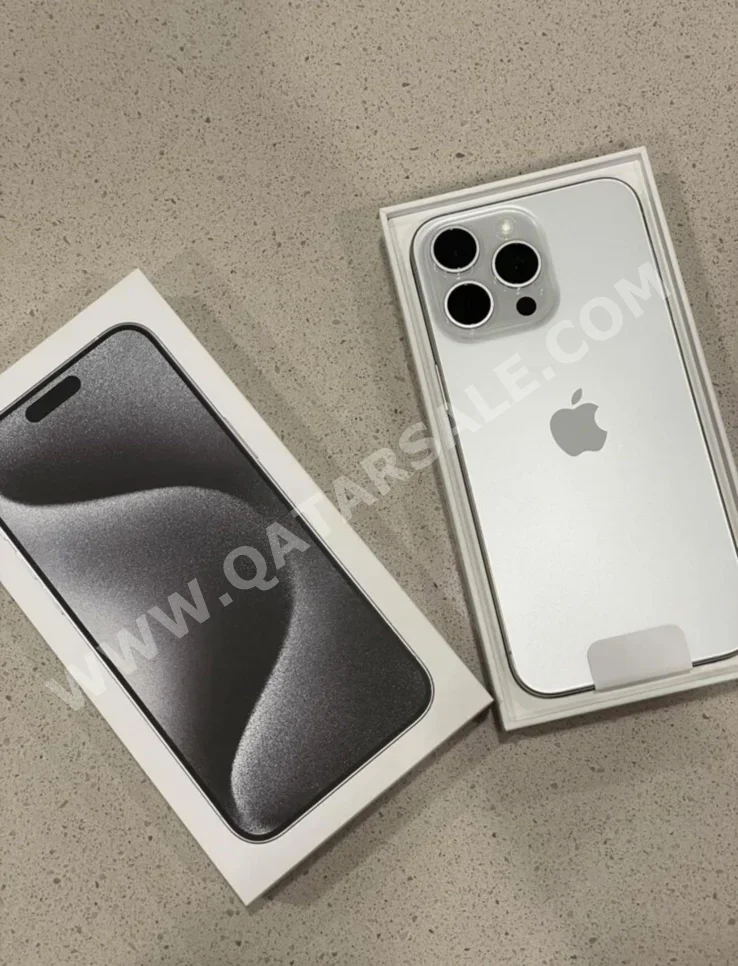 Mobile Phones Apple  - iPhone 15  - Pro Max  - White  - 256 GB