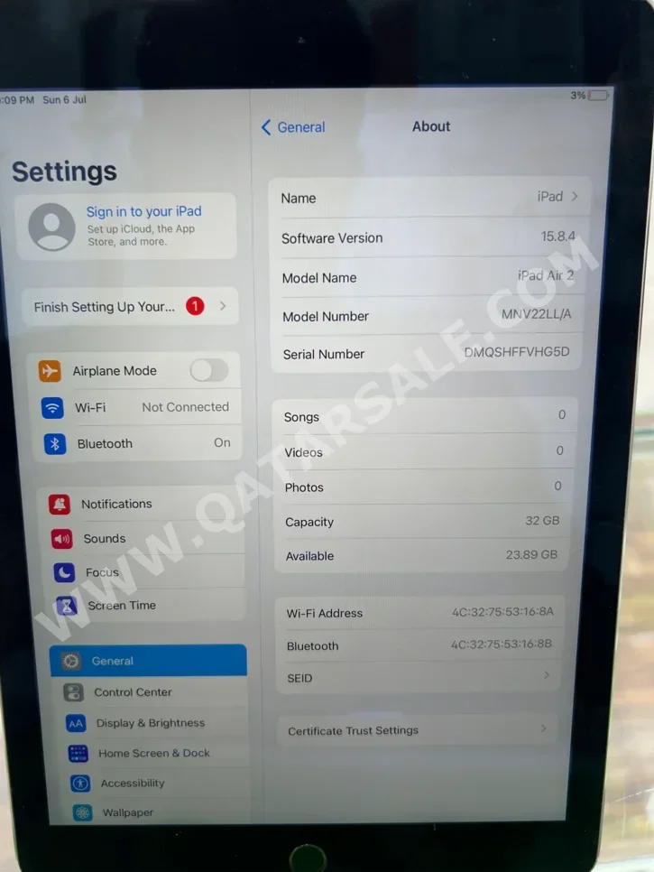 Apple iPad Air 2 2018 - 32 GB - Connectivity Wi Fi Only